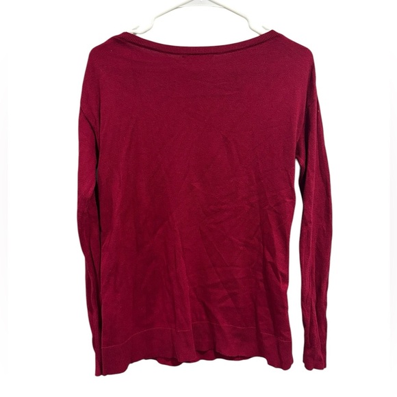 Banana Republic Women’s Sweater Red Pullover Zippers Wool Blend XS Cozy Winter - Picture 6 of 9
